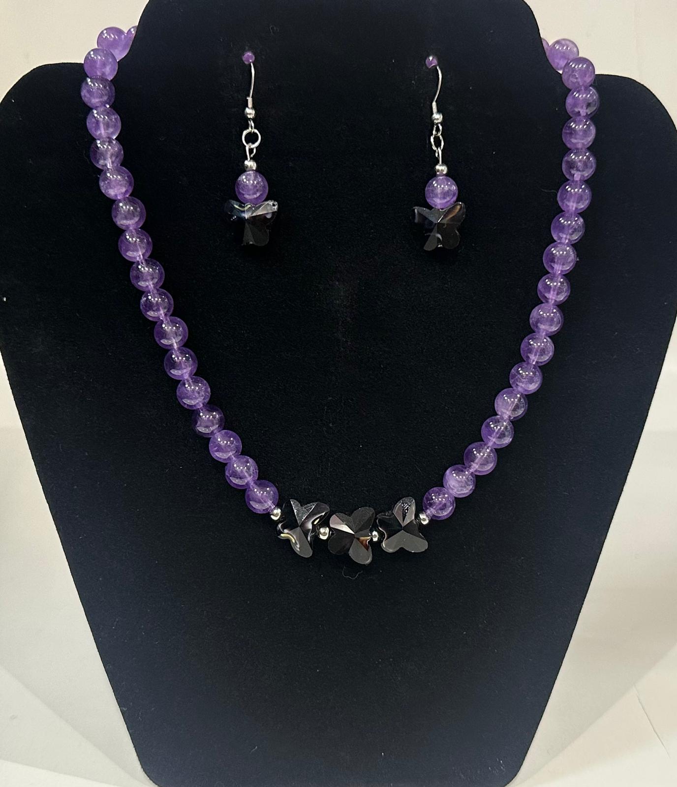 Set colier si cercei din Ametist